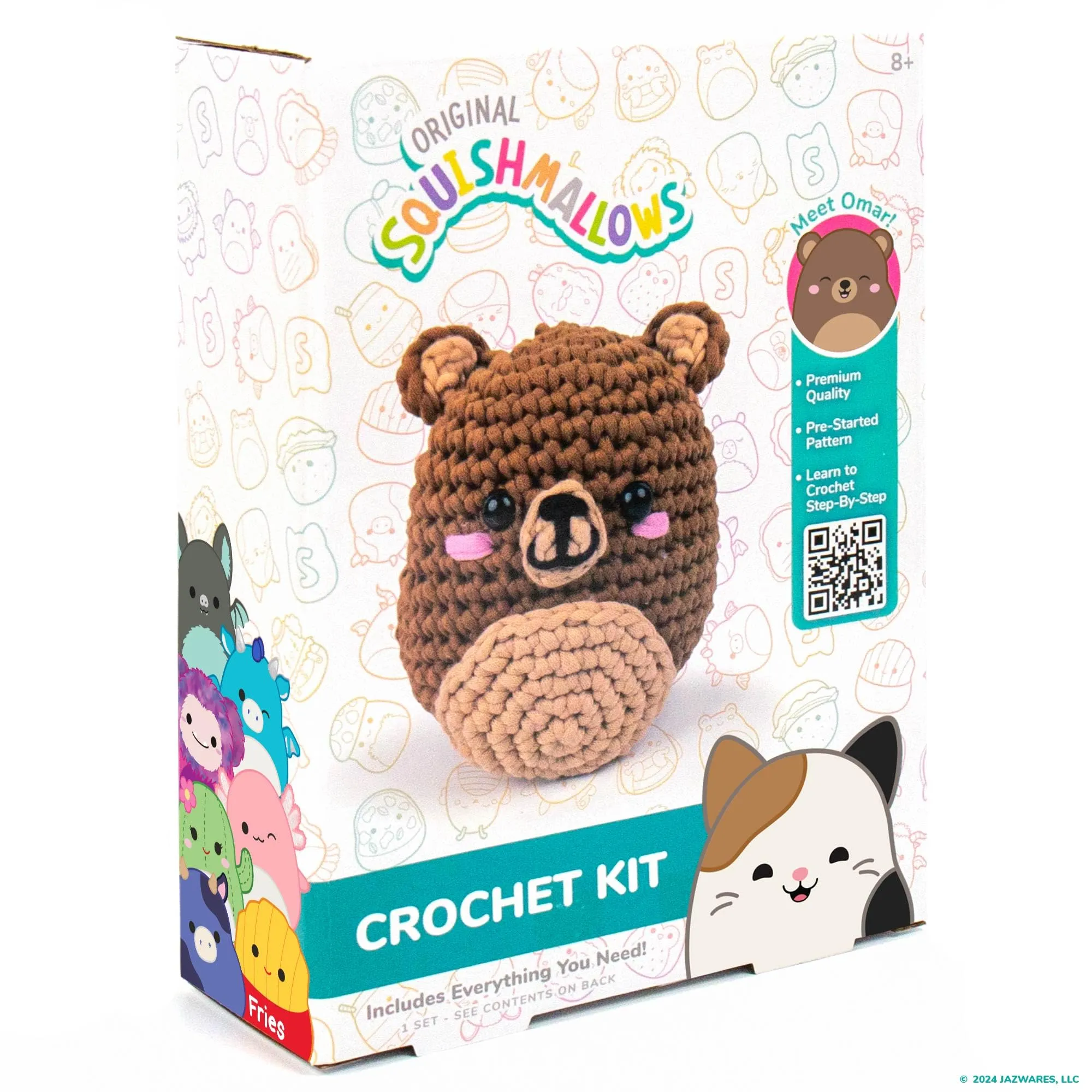 Squishmallow Crochet Kit Omar The Bear