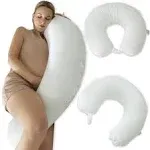 Pharmedoc Body Pillow for Adults - Side Sleeper and Pregnancy Pillow