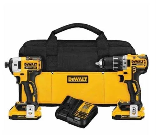 Dewalt DCK283D2 20V MAX XR Brushless Cordless Compact Drill/Driver & Impact Driver Combo Kit