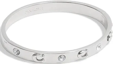 Coach Women's Signature Hinged Bangle with C Monogram