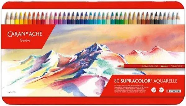 Caran d'Ache Supracolor Soft Aquarelle Pencils - Set of 80