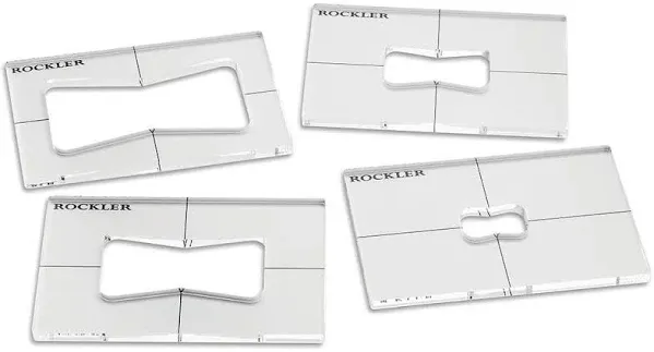 Rockler Bow Tie Inlay Kit w/Frame Bit & Bushing Decorative Router Templates for Woodworking