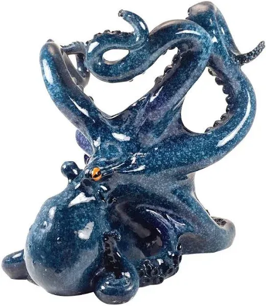 Medieval Collectibles Blue Octopus Wine Bottle Holder