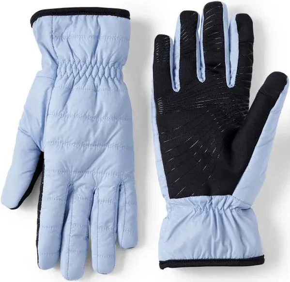 Lands' End Women's Wanderweight Quilted Ez Touch Screen Gloves - Large - Light Cornflower : Target