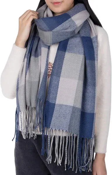 YSense Women&#039;s Long Plaid Blanket Scarf Chunky Oversized Winter Fall Warm Sca...