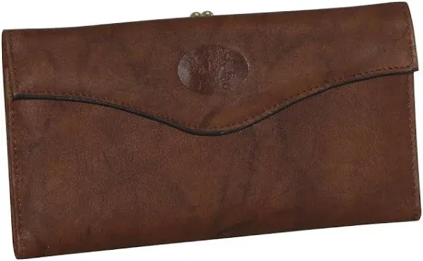 Buxton Heiress Organizer Clutch, Mahogany, One Size