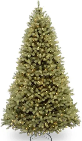  Pre-Lit &#039;Feel Real&#039; Artificial Full Downswept Christmas Tree, Green, 9 ft