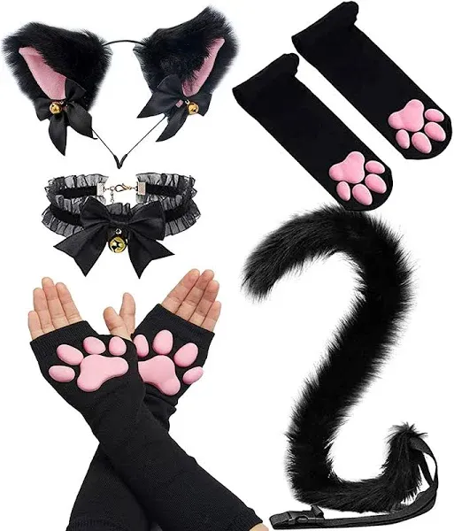 Girl Women SUPTEC Cute Cat Paw Stockings Cosplay