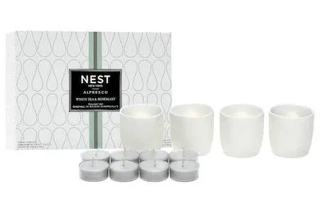 NEST New York ALFRESCO White Tea &amp; Rosemary Tealight Set -  Vegan