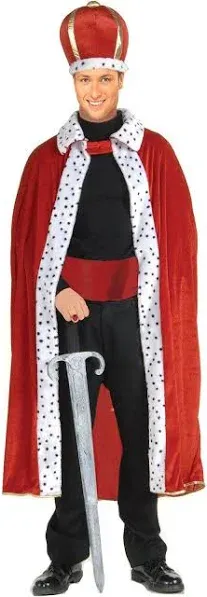 Rubies Men's King Robe and Crown Set, One Size for Themed Parties and Halloween