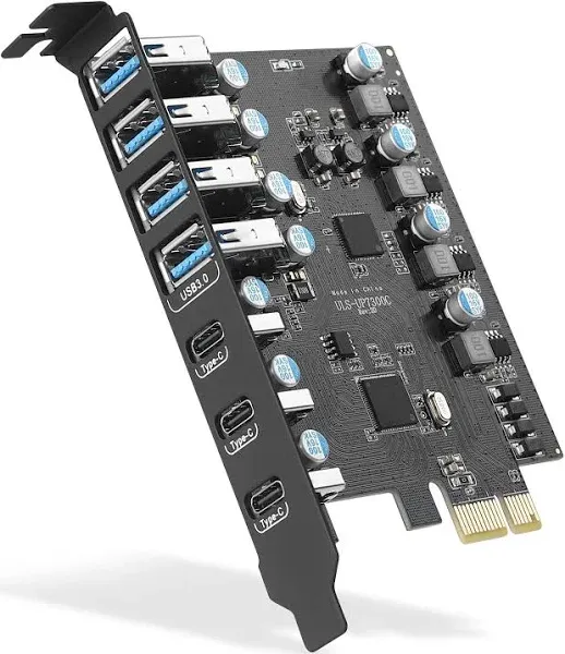 7 Ports PCIe to USB 3.0 Expansion Card