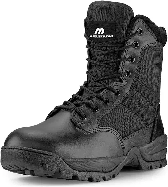 Black Waterproof Boots Military Tactical Work Boots Hiking Motorcycling Boots