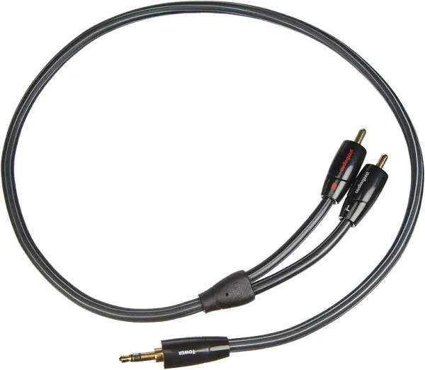 AudioQuest Tower Analog-Audio Interconnect Cable 3.5mm to RCA 3.0m