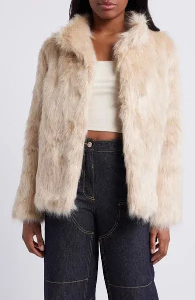 LIONESS Bada Bing Faux Fur Coat