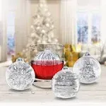 Christmas Ornament Ice Molds, Set of 4, for Making Festive, Slow-Melting Drink I