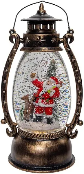 Kurt Adler
10.24-Inch Battery Operated LED Santa Swirling Water Lantern