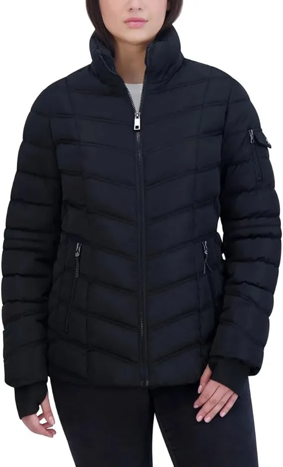 Nautica Ladies' Water Resistant Puffer with Faux Fur Hood