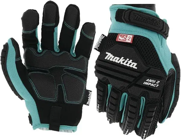 Makita Impact-rated T 04282 ANSI 2 Heavy Duty Demolition Gloves Large