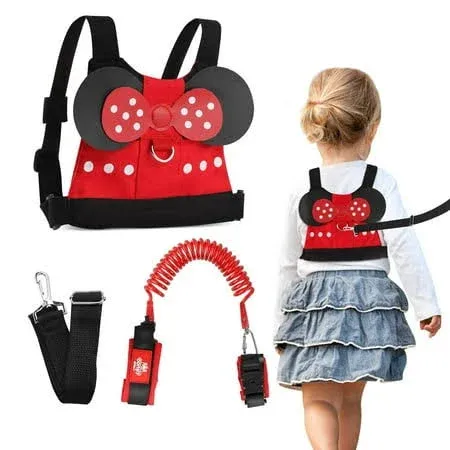 Lehoo Castle Toddlers Leash for Walking, Child Kid Backpack Anti Lost Wrist Link Safety Wrist (Mickey)