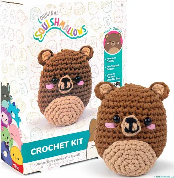 Omar The Bear Squishmallow Crochet Kit