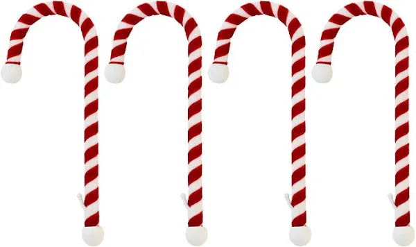 Haute Decor Candy Cane Velvet Stocking Holder