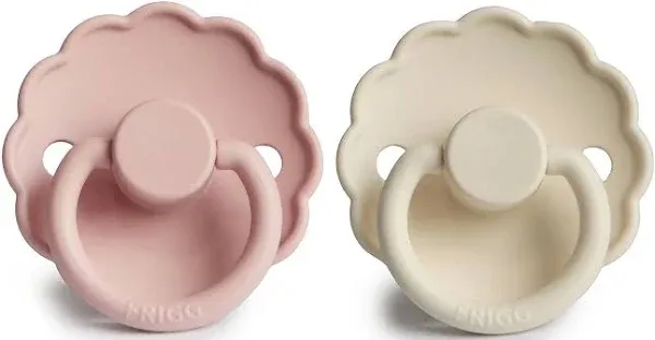 FRIGG Daisy Natural Rubber Baby Pacifier | 2-Pack