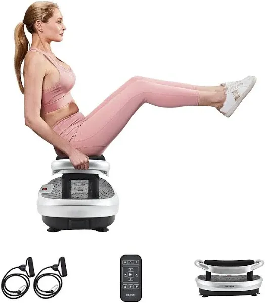 EILISON FITABS 3D Vibration Plate Exercise Machine Whole Body Workout Vibration Platform w/Loop Bands