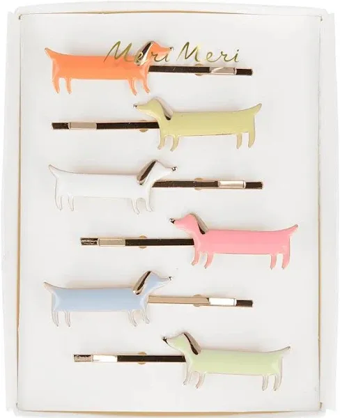 Meri Meri Sausage Dog Hair Slides (6 Pack)