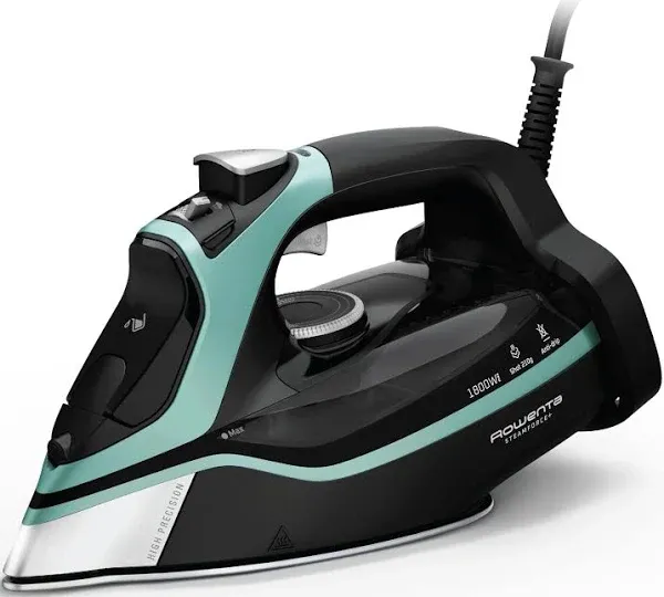 Rowenta Steam Iron, Steamforce Black /Teal