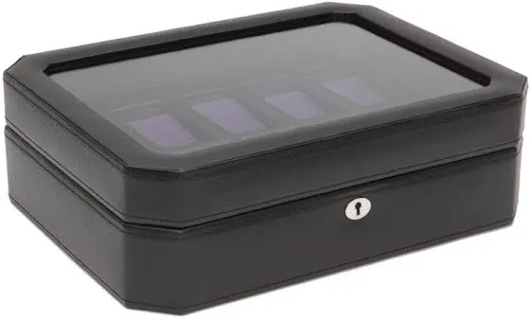 Wolf Windsor 10 Piece Watch Box - Black