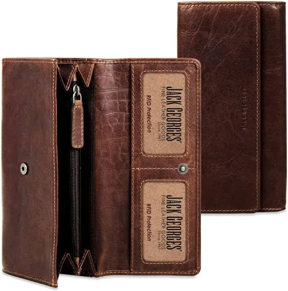 Jack Georges Voyager Leather Clutch Wallet