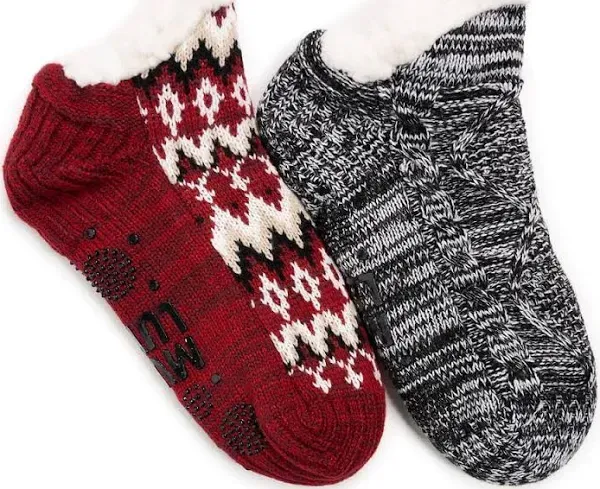 MUK LUKS Women's 2-Pack Short Cabin Socks