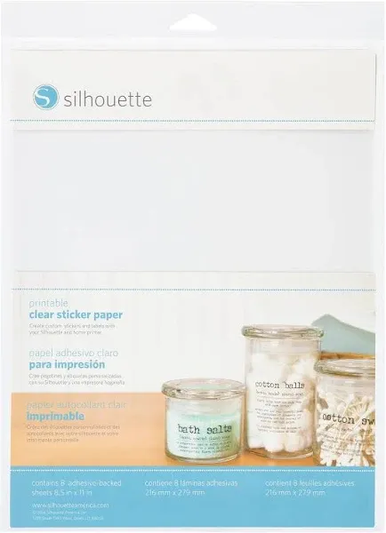 Silhouette Printable Clear Sticker Paper