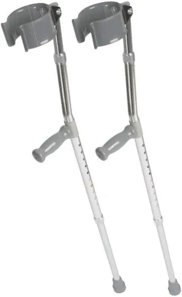 Medline Aluminum Forearm Crutches, Youth, Pack of 2