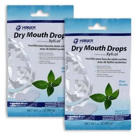 Hager PHARMA Dry Mouth Drops Mint 2 oz