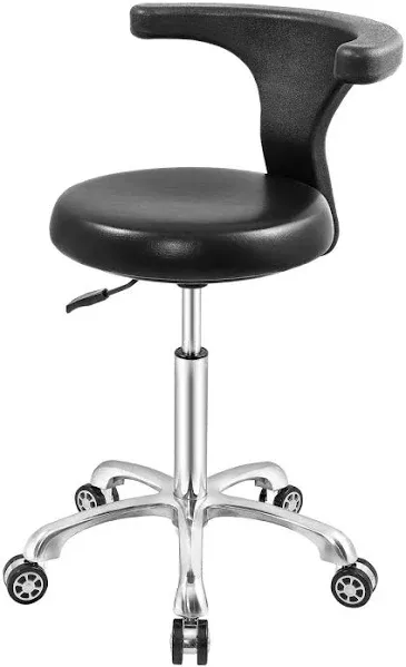 Heavy Duty Rolling Stool Task Chair Drafting Adjustable with Wheels Backrest