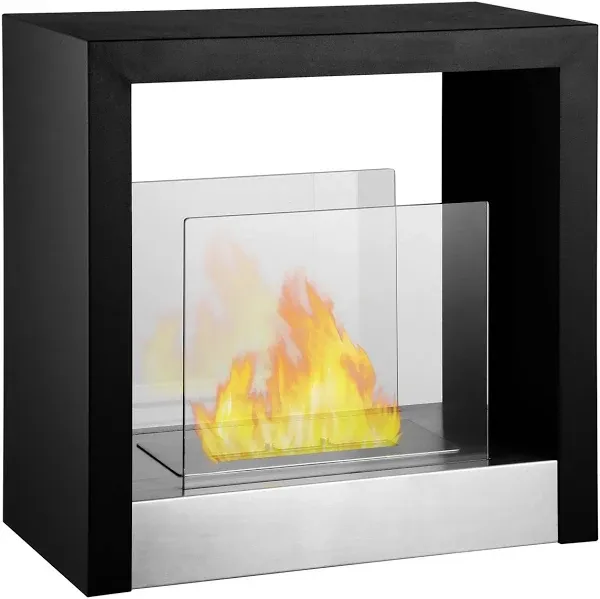 Ignis Products Ethanol Fireplace Ventless Freestanding See-Through