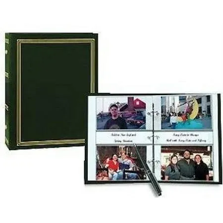 3-Ring 2-Up Slip-in Pocket Burgundy Binder Album for 400 Photos - 4x6