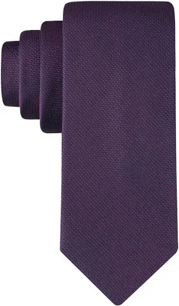 Calvin Klein Men's Silver-Spun Solid Tie