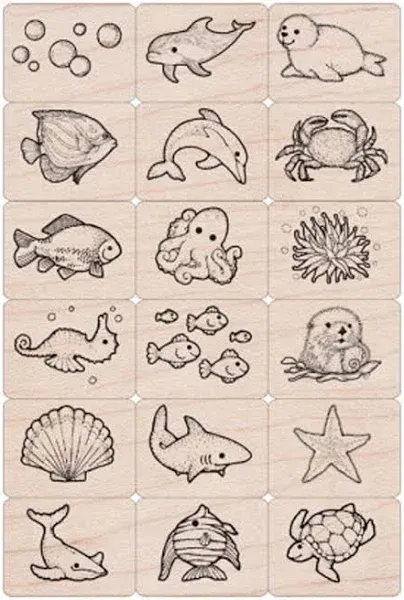 Hero Arts Ink 'n Stamp Tub Sea Life