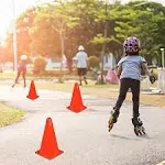 Cartman 9 inch 12 Pack Plastic Training Cones Traffic Cones, Indoor Outdoor and Festive Events Field Marker Agility Cones for Soccer, Skating, Footba