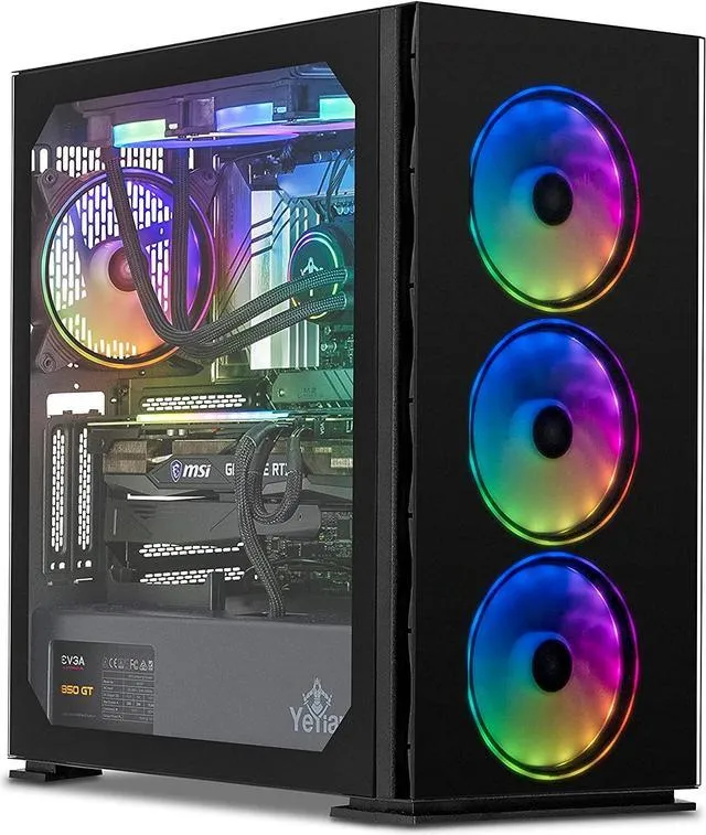 YEYIAN Yari X21 Gaming PC Computer, INTEL 12th Gen Alder Lake i9-12900KF 16-Core 3.2GHz, GeForce RTX 3080 10GB GDDR6X, 2TB NVMe Gen 4 SSD, 2TB 3.5” HDD, 32GB DDR5 4800MHz, 240mm AIO ARGB WiFi 6 BT 5.2