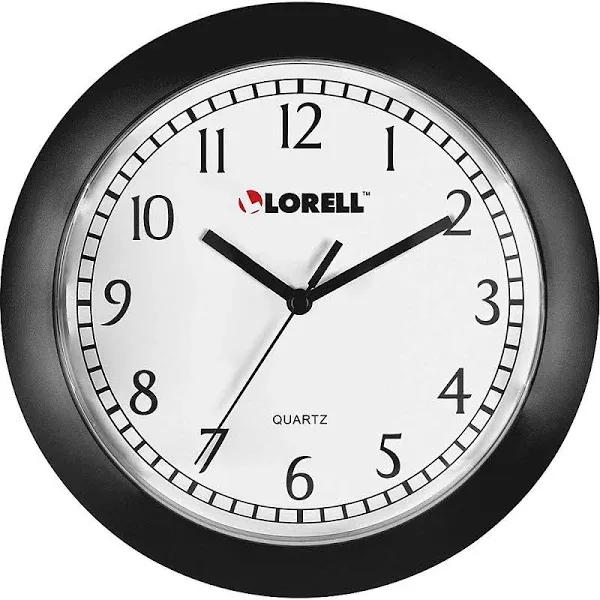 Lorell 9" Round Profile Wall Clock