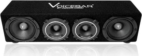 MENACE AUDIO VOICEBOX® - VOICEBAR High Output Slim Profile Midrange Enclosure Silver Bullets