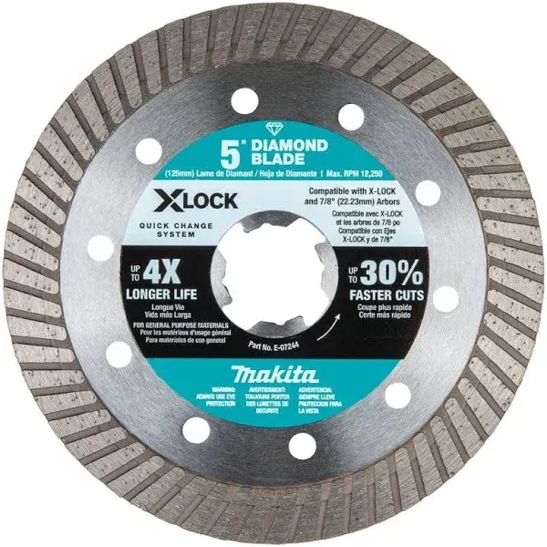 Makita X-Lock 5" Turbo Rim Diamond Blade E-07244