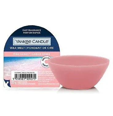 Yankee Candle Pink Sands Wax Melts, 18 in Total (3 Packs of 6), Light Pink for Candle Making and Home Fragrance