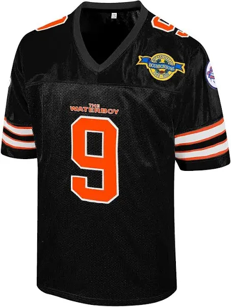 The Waterboy Bobby Boucher #9 The Waterboy Movie Mud dogs Bourbon Bowl Football Jersey