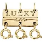 Qulltk Lucky Necklace Layering Clasps 18K Gold and Silver Separator for Stackable Necklaces Chains,Multiple Necklace Clasps and Closure