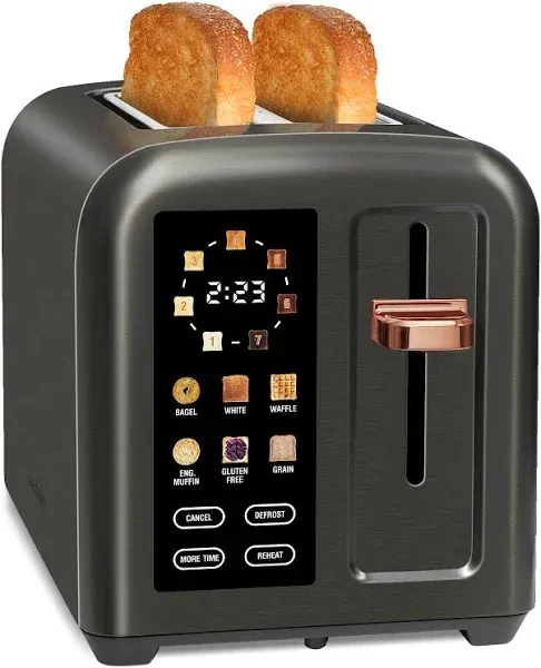 SEEDEEM Toaster 2 Slice, Touch Control Stainless Toaster LCD Display, 50% Faster