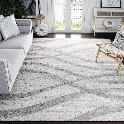 SAFAVIEH Adirondack Isidor Geometric Area Rug, Cream/Champagne, 9' x 12'